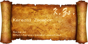 Kerezsi Zsombor névjegykártya