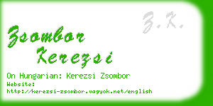 zsombor kerezsi business card